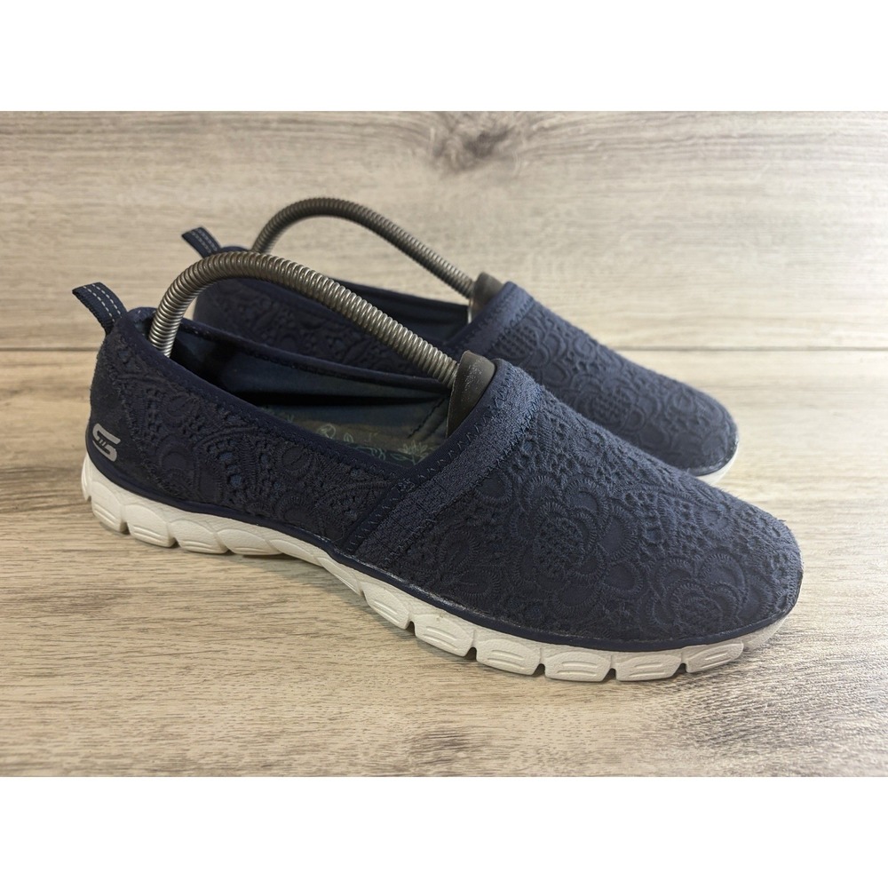 Skechers Ez Flex 3.0 Quick Escapade Navy Shoes 23478 Womens 10 Slip On Comfort